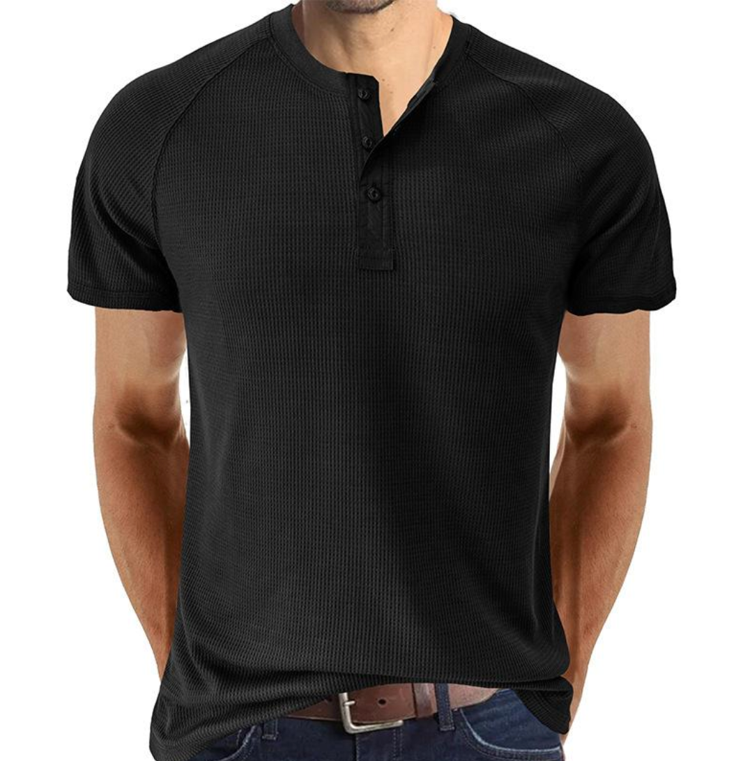 Camisa Henley - Abertura de Botões masculino