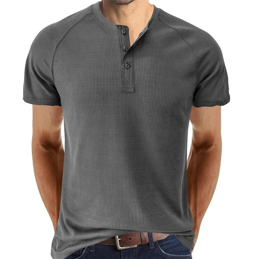 Camisa Henley - Abertura de Botões masculino