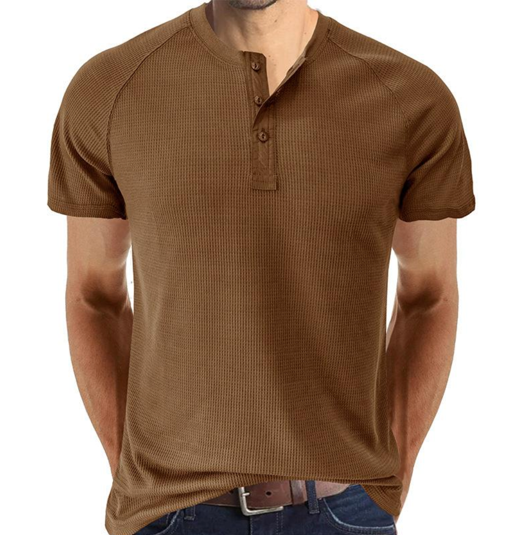 Camisa Henley - Abertura de Botões masculino
