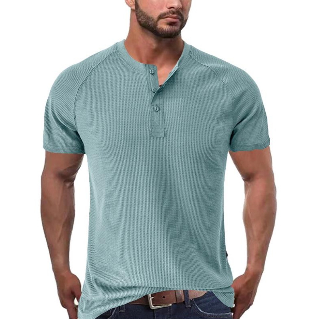 Camisa Henley - Abertura de Botões masculino