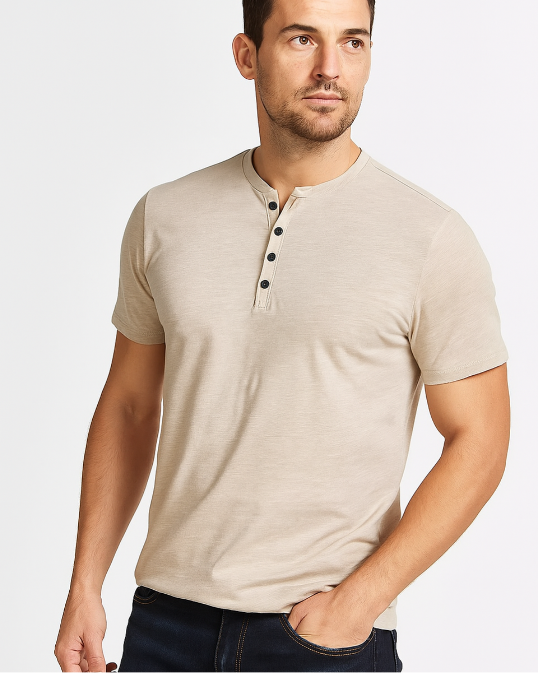 Camisa Henley - Gola com Botões masculino