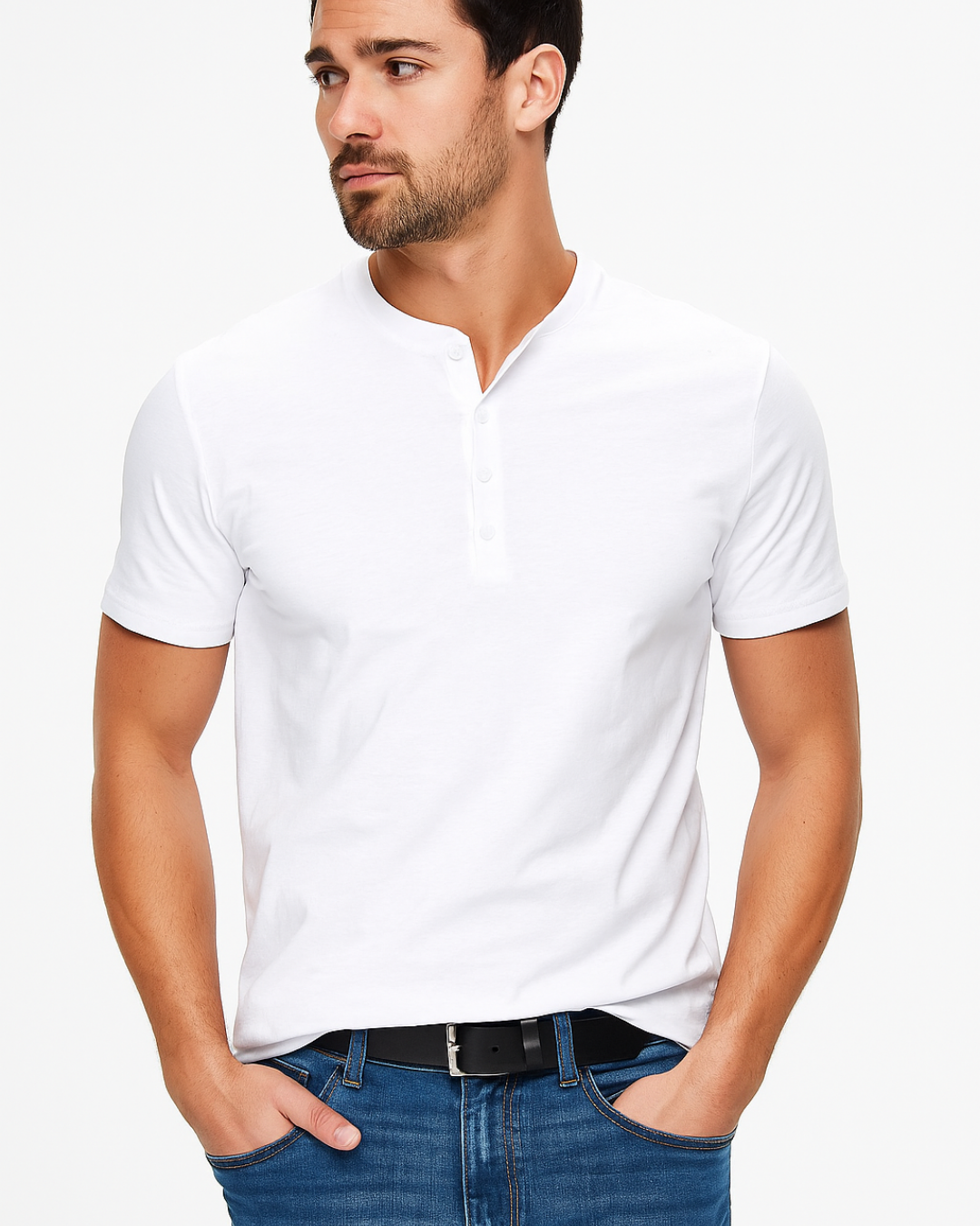 Camisa Henley - Gola com Botões masculino