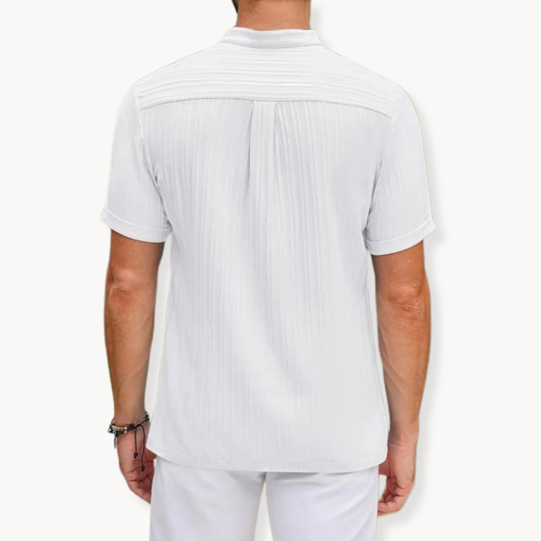 Camisa Henley - Placket Curto Botões masculino