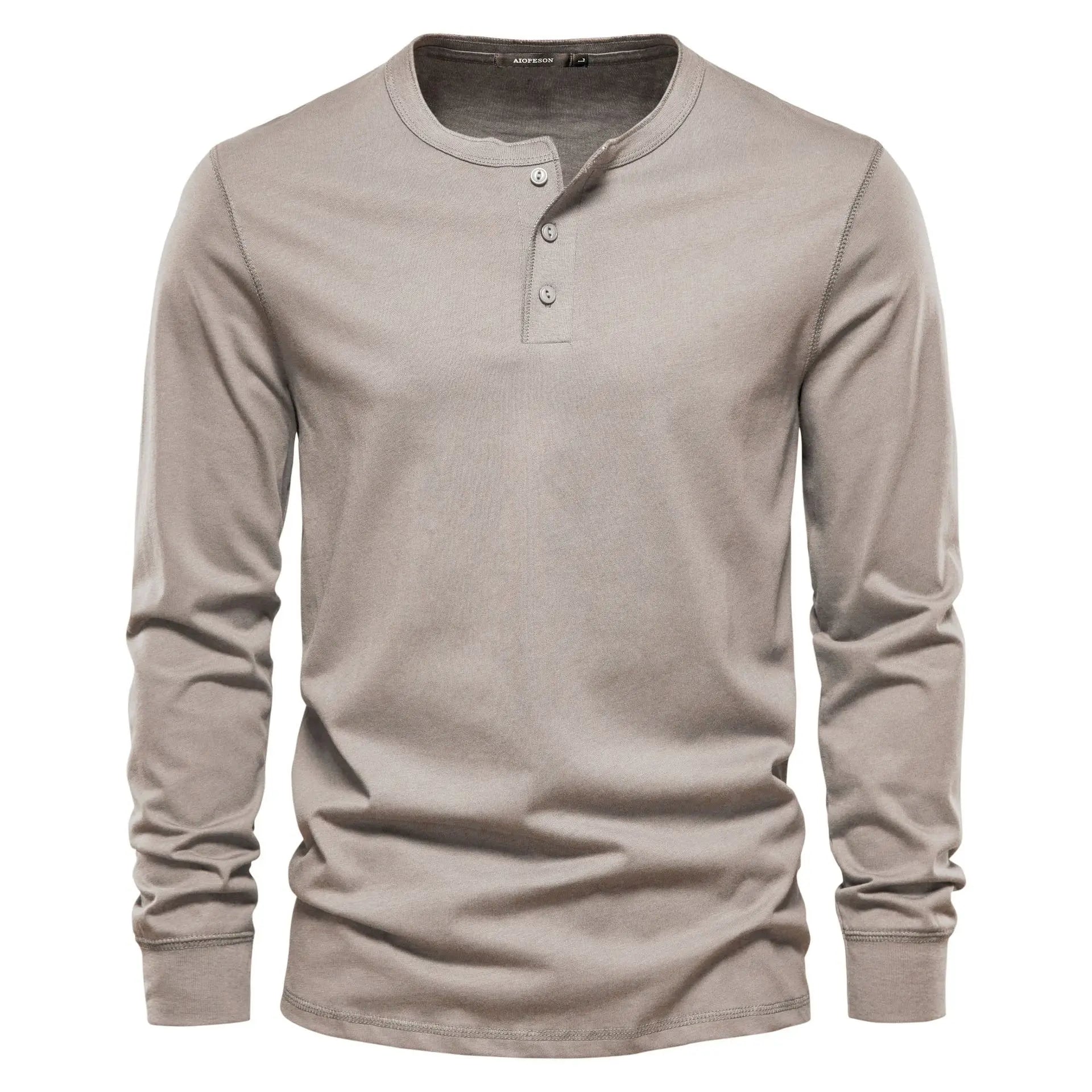 Camisa Henley - Mistura Suave Respirável masculino