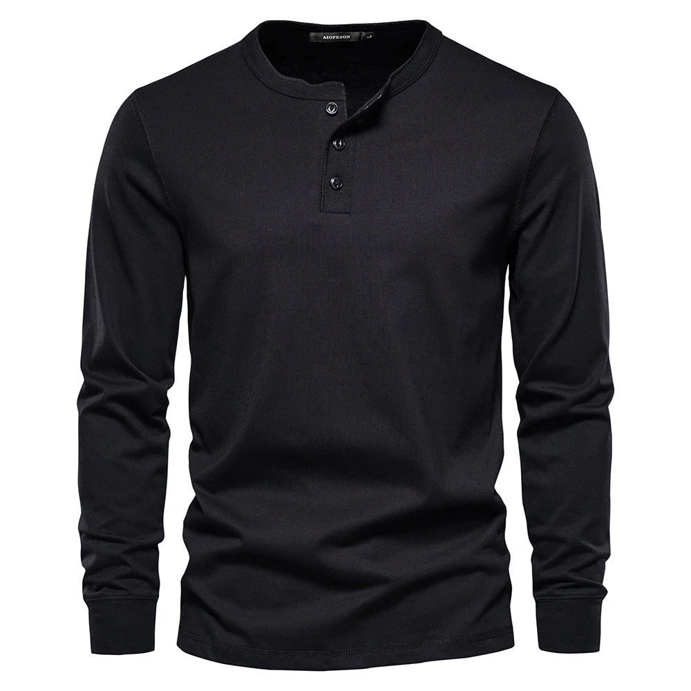 Camisa Henley - Mistura Suave Respirável masculino