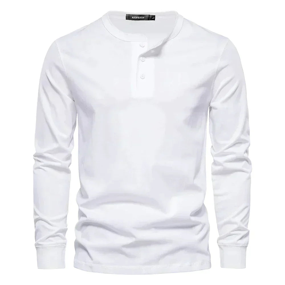 Camisa Henley - Mistura Suave Respirável masculino