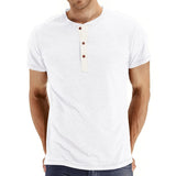 T-Shirt Henley - Malha Macia Gola masculino