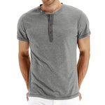 T-Shirt Henley - Malha Macia Gola masculino