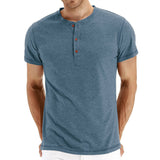 T-Shirt Henley - Malha Macia Gola masculino