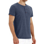 T-Shirt Henley - Malha Macia Gola masculino