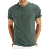 T-Shirt Henley - Malha Macia Gola masculino