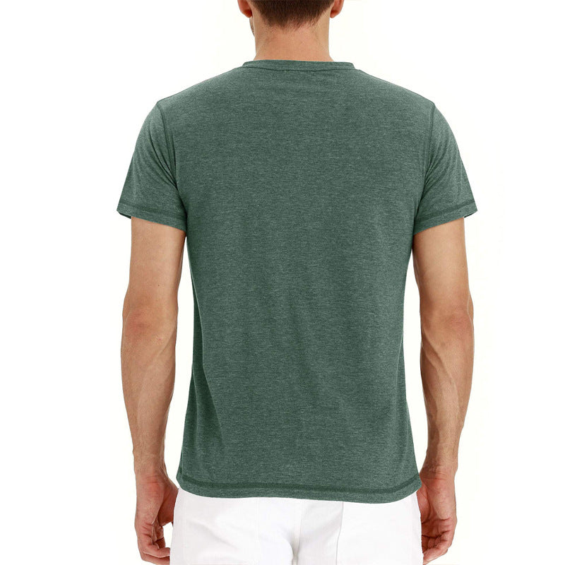 T-Shirt Henley - Malha Macia Gola masculino