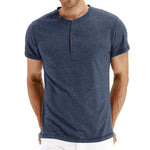 T-Shirt Henley - Malha Macia Gola masculino