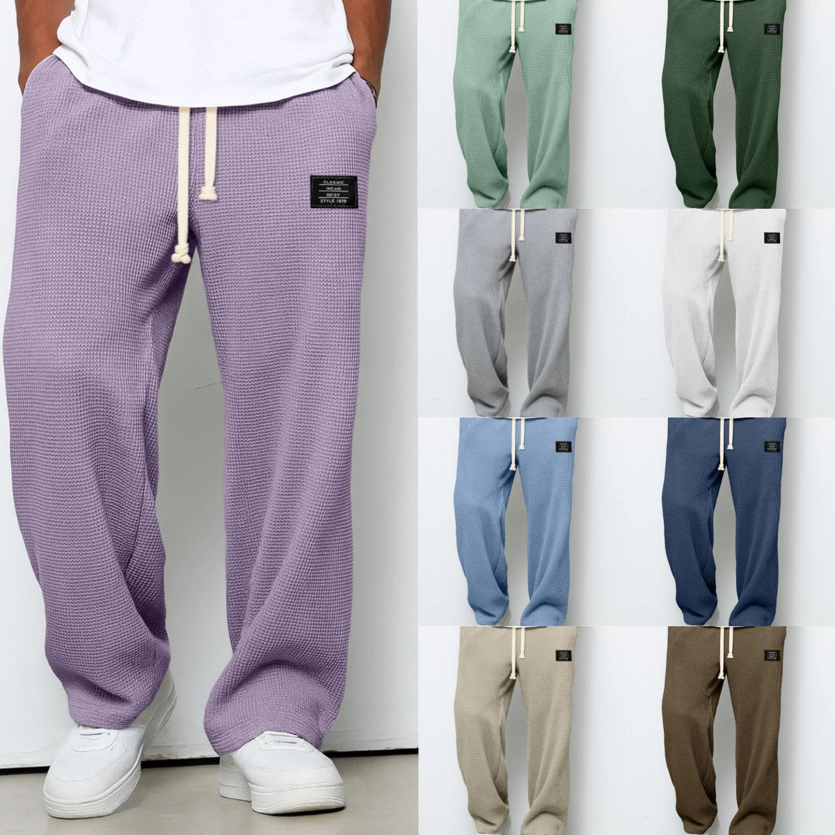 Calças Largas com Cintura Ajustável masculino