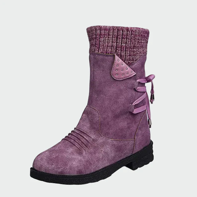 Botins de camurça elegantes feminino