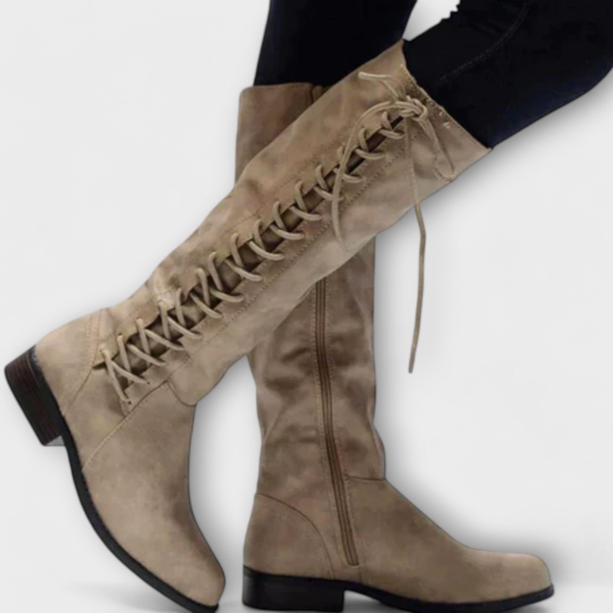 Lúcia - Botins com atacadores elegantes feminino