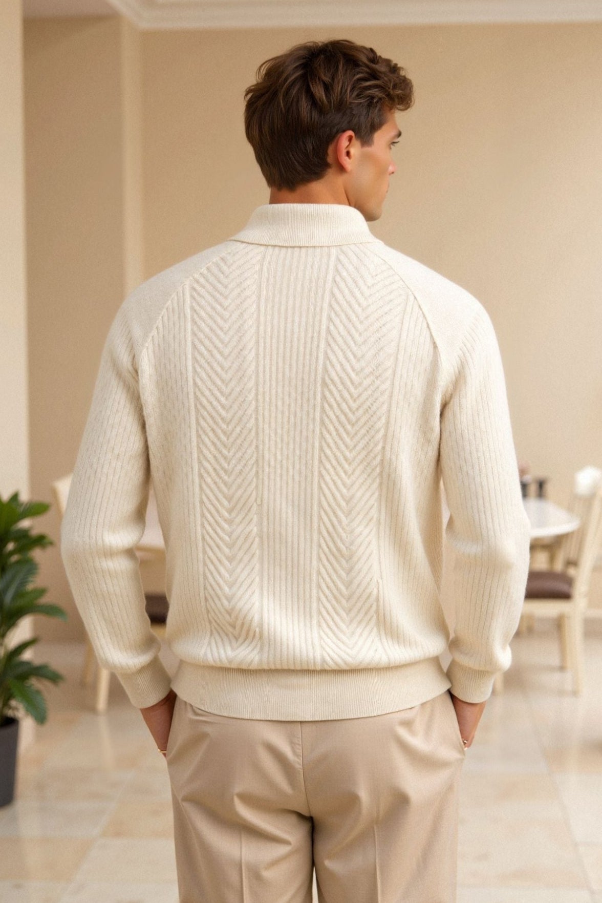 Sweater de Malha Misturada - Relaxada masculino
