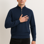 Pullover de Malha - Meio Zíper masculino