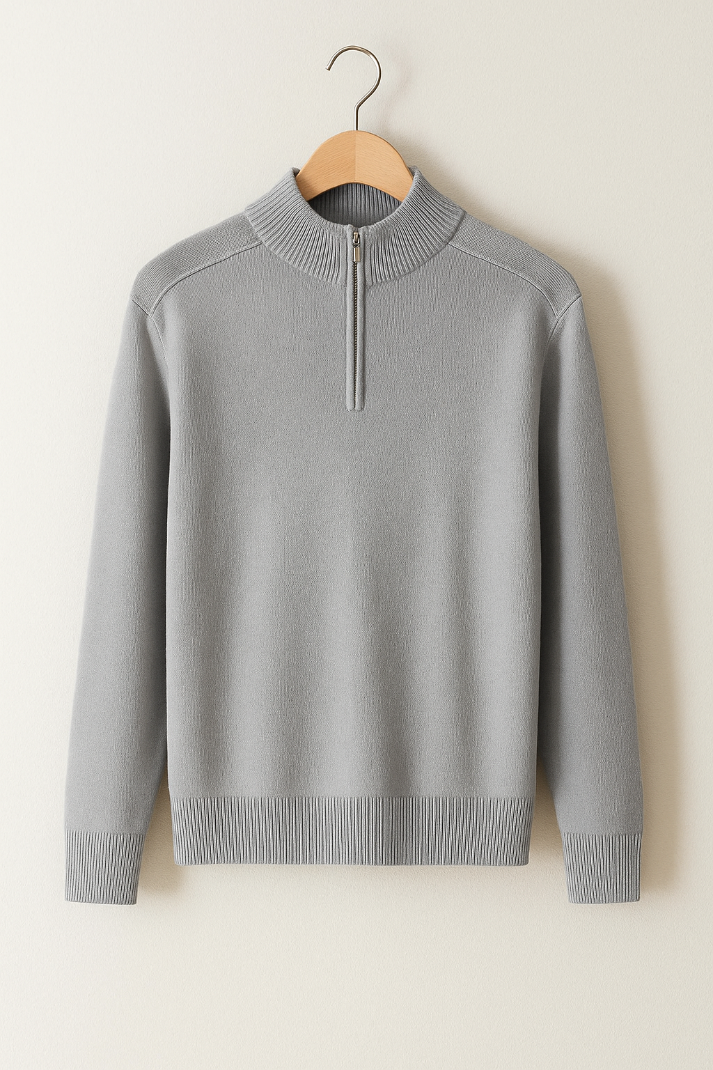 Pullover de Malha - Meio Zíper masculino