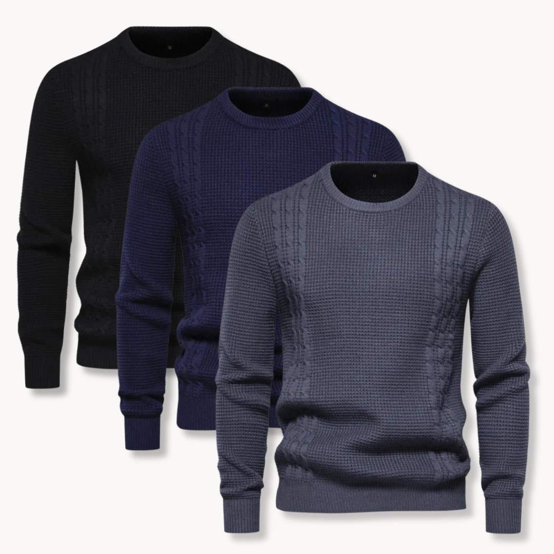 João - Sweater Tricô Patchwork masculino