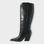 Botas com Design Croco e Salto Elegante feminino