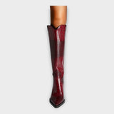 Botas com Design Croco e Salto Elegante feminino