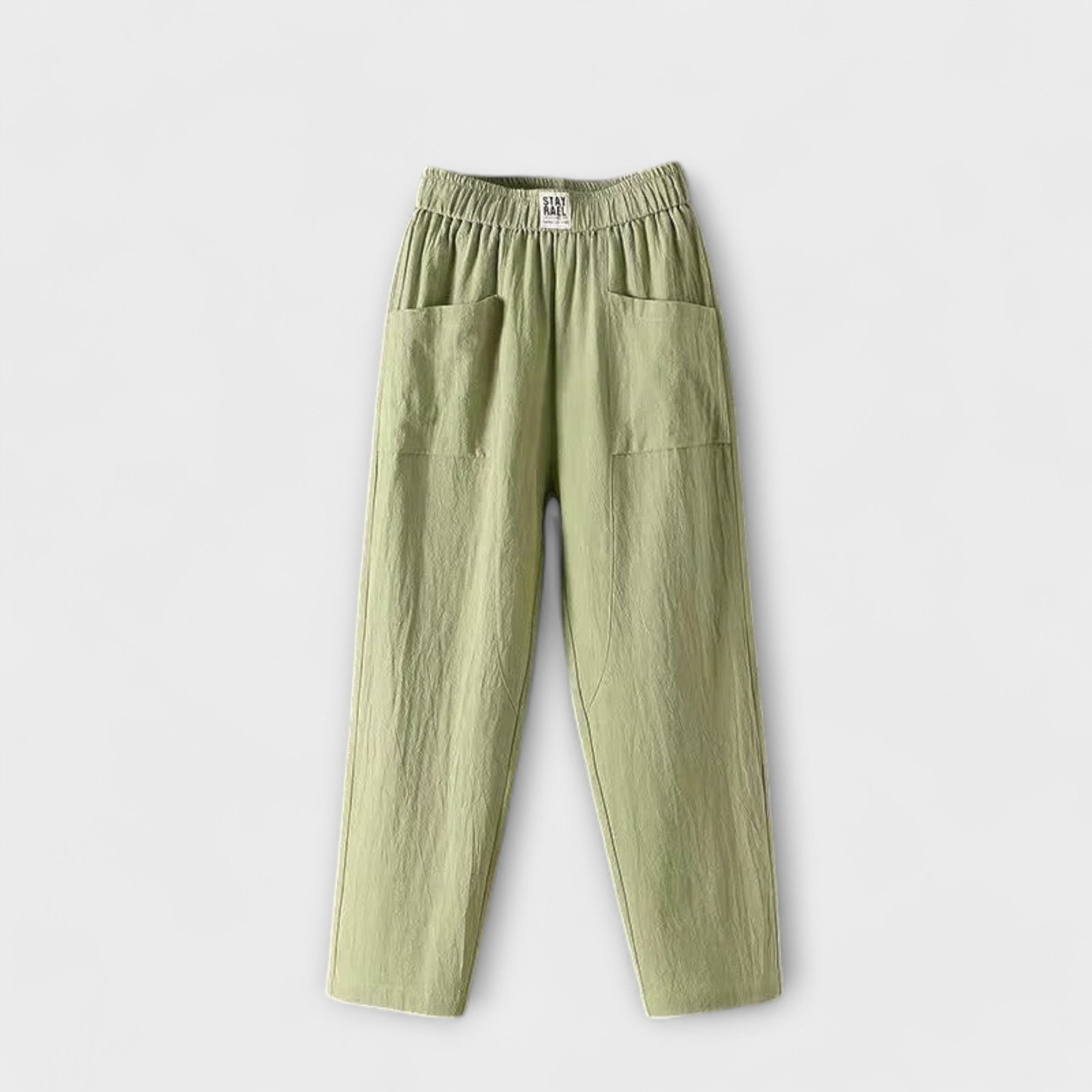 Calças de linho feminino