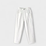 Calças de linho feminino