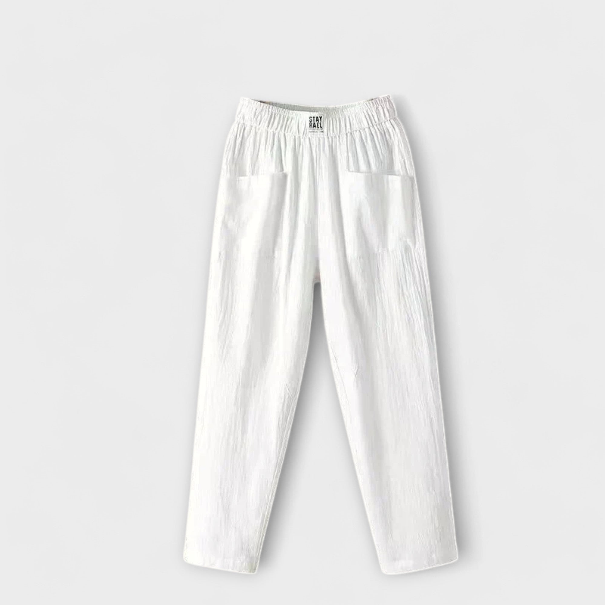 Calças de linho feminino