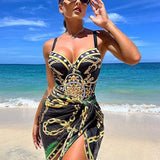 Maiô Feminino – Conjunto com Pareô Elegante