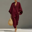 Diana | Conjunto casual com decote em V