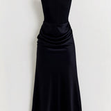 Vestido comprido com corpete feminino