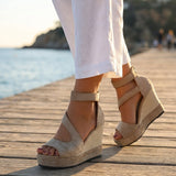 Heloísa – Sandálias de cunha em estilo espadrille