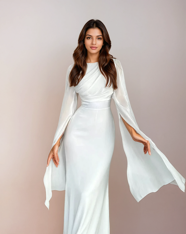 Vestido Longo de Cetim feminino
