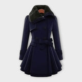 Casaco Elegante com Pele feminino