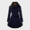 Casaco Elegante com Pele feminino