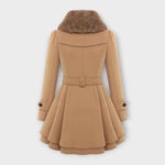 Casaco Elegante com Pele feminino