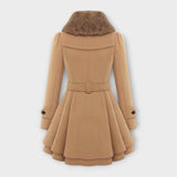 Casaco Elegante com Pele feminino