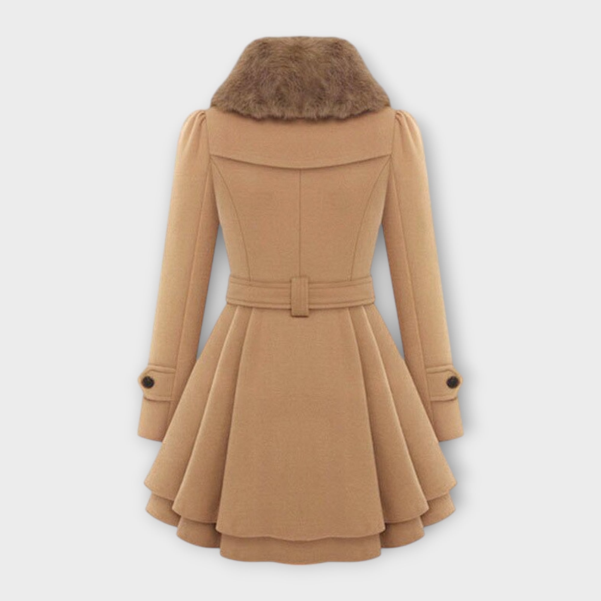 Casaco Elegante com Pele feminino