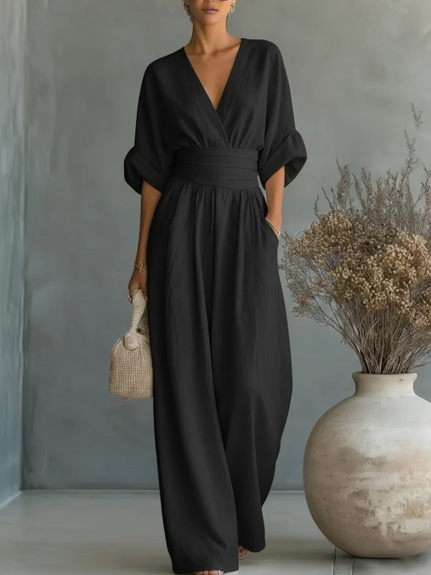 Bianca | Vestido Maxi Envolvente de Caimento Fluido