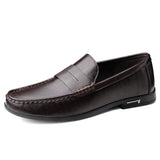 Sapatos em couro verdadeiro masculino
