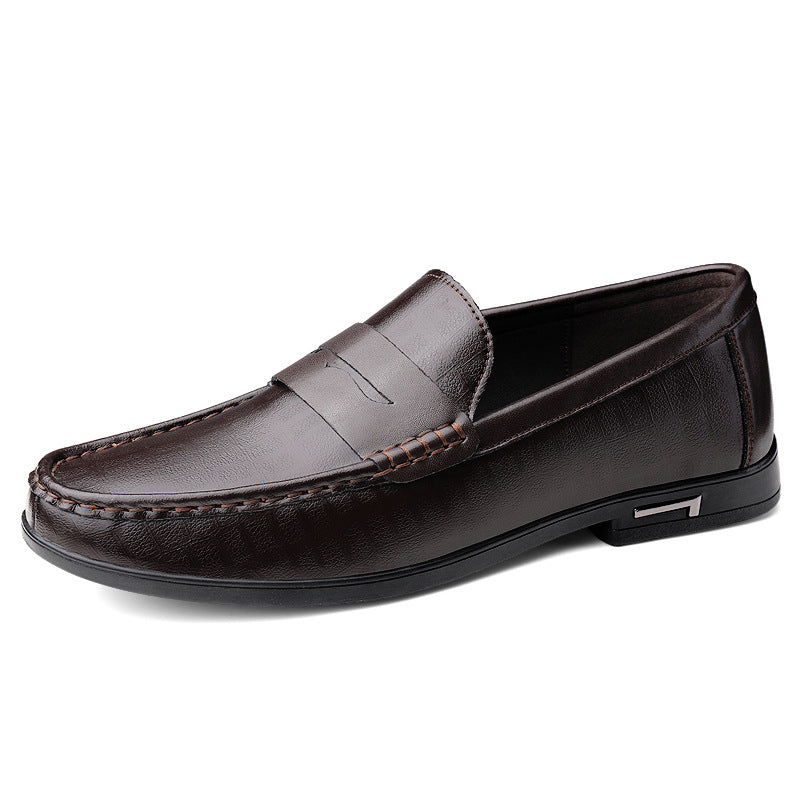 Sapatos em couro verdadeiro masculino