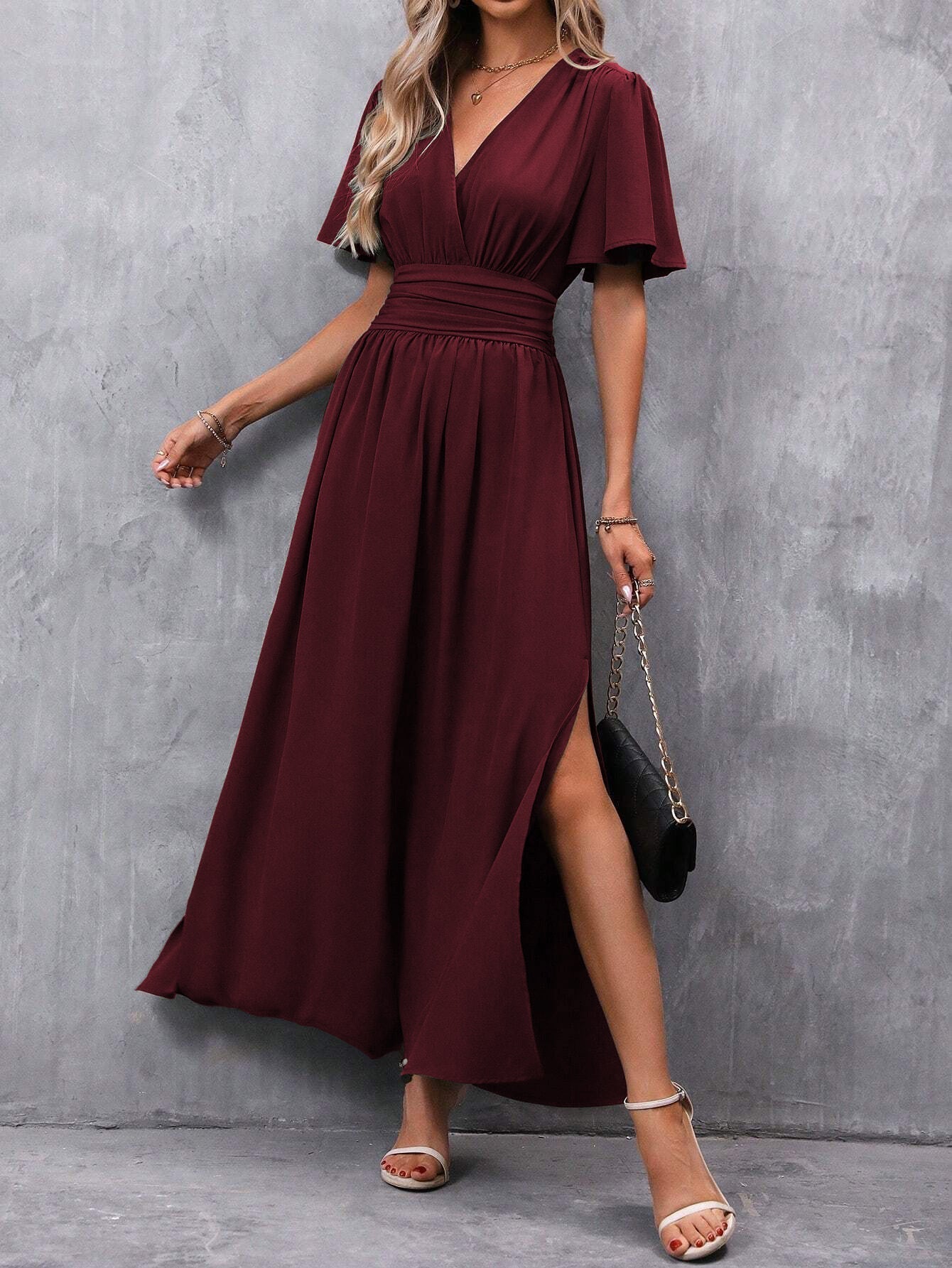 Vestido Maxi Elegante Preto feminino