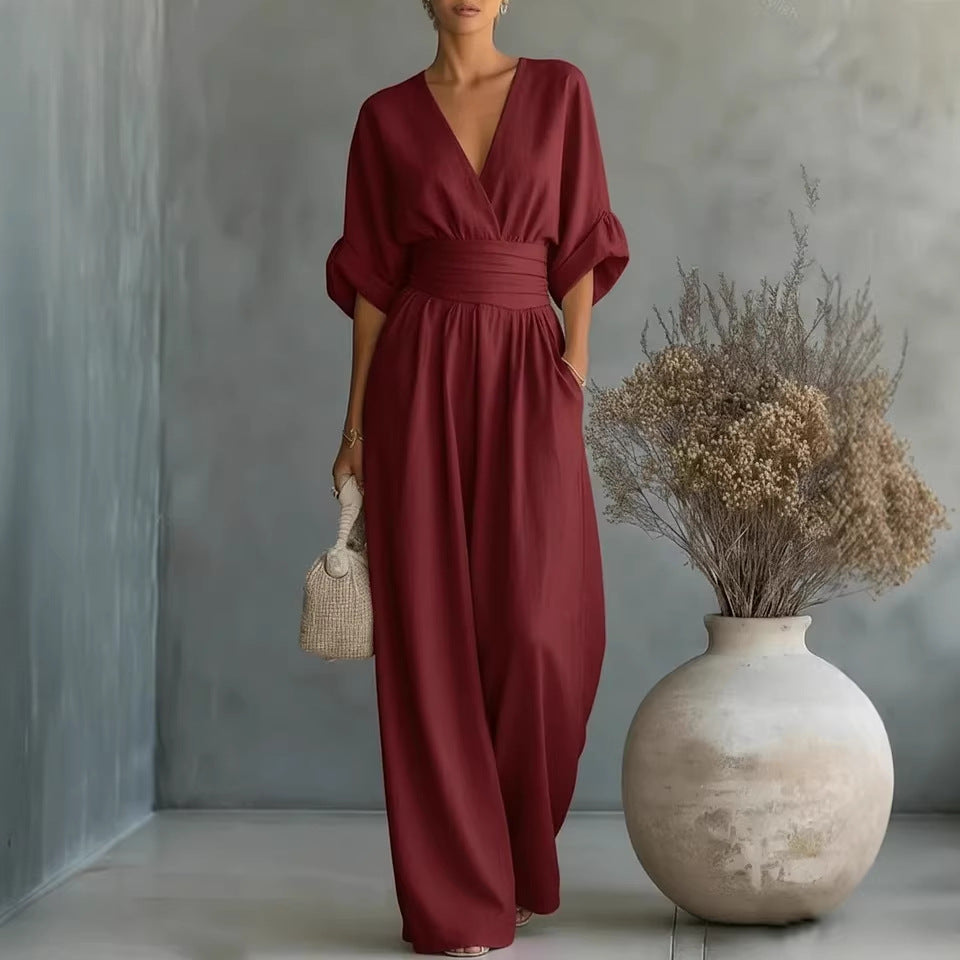 Bianca | Vestido Maxi Envolvente de Caimento Fluido