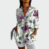Camisa estilosa com estampa floral feminino