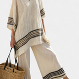 Conjunto Elegante Linho Bambu feminino