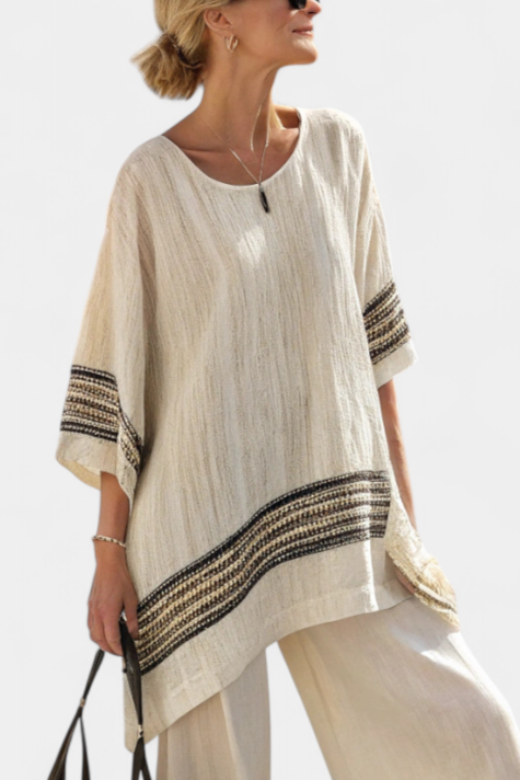 Conjunto Elegante Linho Bambu feminino
