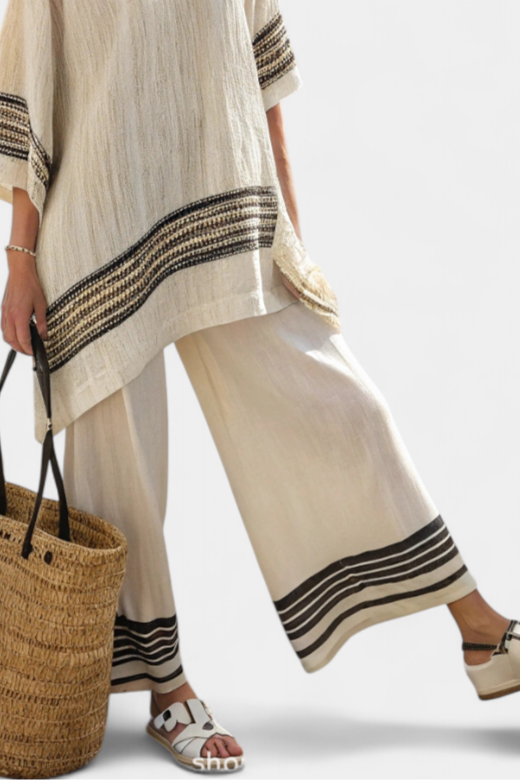 Conjunto Elegante Linho Bambu feminino