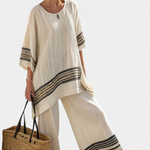 Conjunto Elegante Linho Bambu feminino