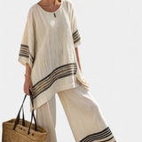 Conjunto Elegante Linho Bambu feminino